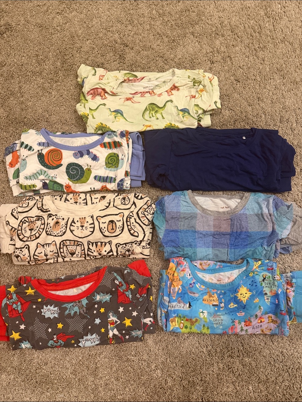 Little Sleepies Bundle of 7 Pajamas.